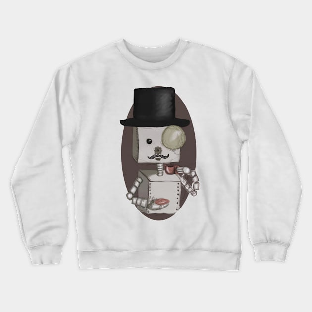 Gentleman bot Crewneck Sweatshirt by artofstacy